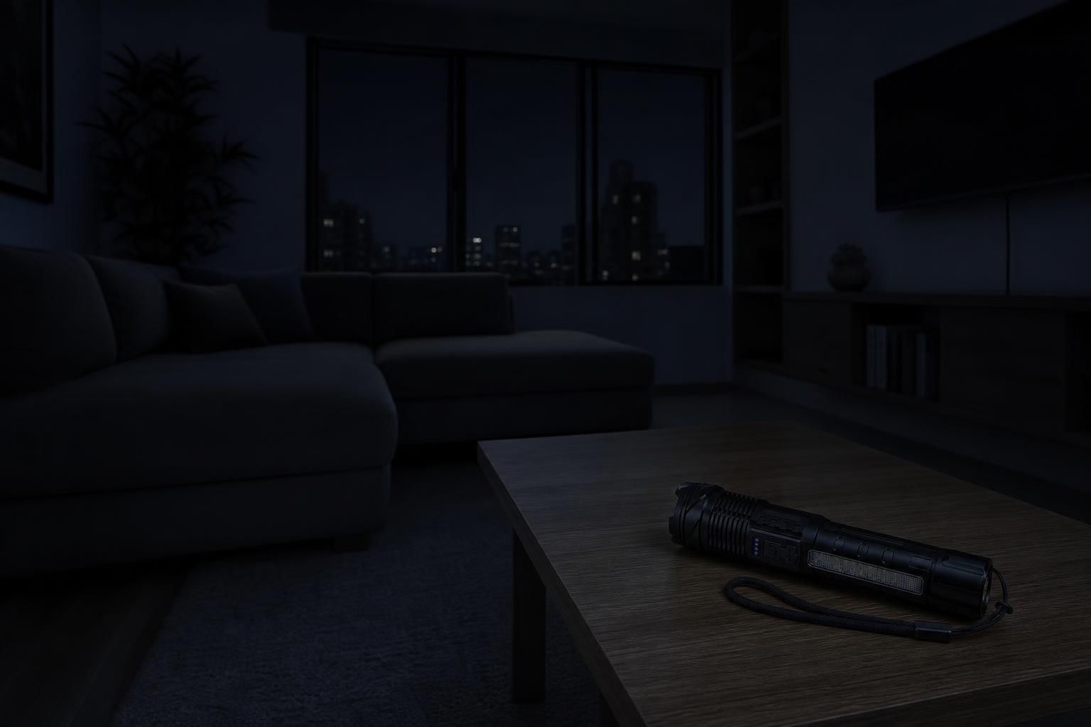 Sala a oscuras durante un apagón